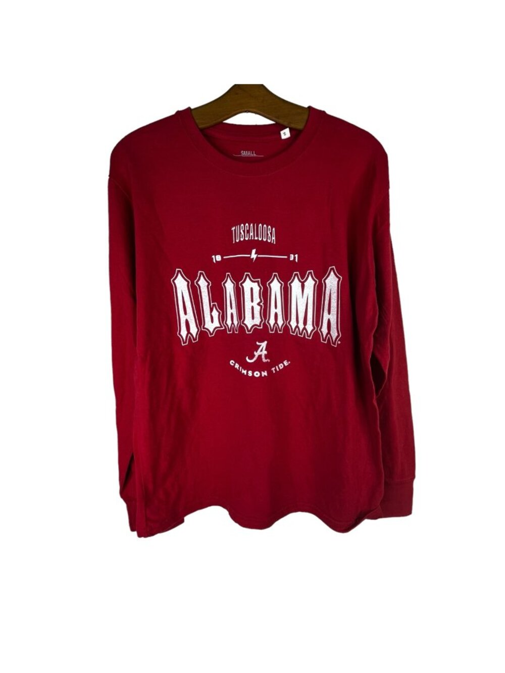 Alabama Crimson Tide Tshirt Large Pressbox Gridiron Long Sleeve Red NEW
